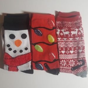 3 Pack Christmas Socks Size 9-11